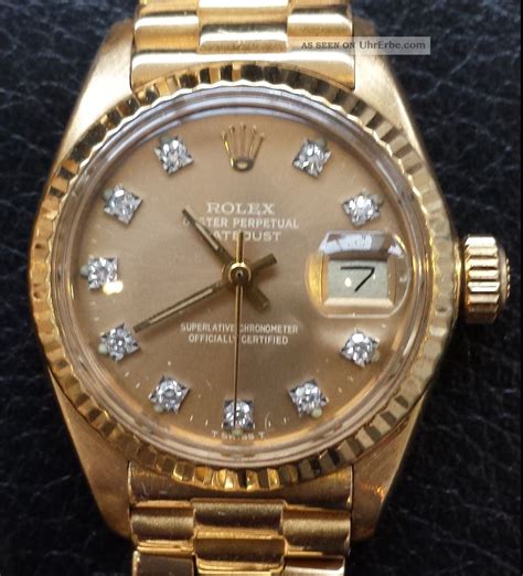 damen datejust rolex uhr mit diamanten gekauft 1984 wert|Gebrauchte Rolex Lady.